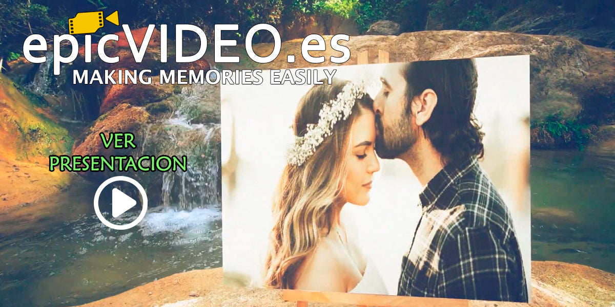 Cargar video: presentacion de video para boda y eventos con fotos en el momento final del banquete homenajeando a los novios o protagonsitas